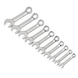 GEARWRENCH® 81905 Stubby Length Combination Non-Ratcheting Wrench Set, 10 Pieces, 3/8 to 15/16 in, Polished Chrome