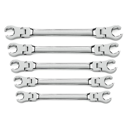 GEARWRENCH® 81910 Regular Length Non-Ratcheting Wrench Set, 5 Pieces, 1/4 to 7/8 in, Polished Chrome
