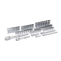 GEARWRENCH® 83000 Multi-Drive Mechanics Tool Set, 1/4 in, 3/8 in Drive, Teardrop Head, 68 Pieces, Polished Chrome