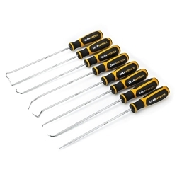 GearWrench® 84010H 8-Piece Full Long Hook and Pick Set, Tri-Lobe Ergonomic Grip Handle, 9 in OAL