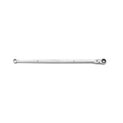 GEARWRENCH® 120XP™ 86108 XL Series Flexible Head Universal Box End Wrench, 8 mm Wrench, 0 deg Offset, 11.2 in OAL, Solid Steel, Polished Chrome, ASME B107.6