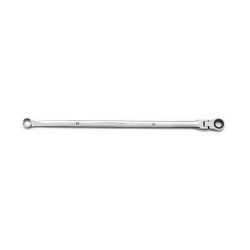 GEARWRENCH® 120XP™ 86109 XL Series Flexible Head Universal Box End Wrench, 9 mm Wrench, 0 deg Offset, 11.6 in OAL, Solid Steel, Polished Chrome, ASME B107.6