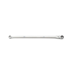 GEARWRENCH® 120XP™ 86110 XL Series Flexible Head Universal Box End Wrench, 10 mm Wrench, 0 deg Offset, 12.4 in OAL, Solid Steel, Polished Chrome, ASME B107.6