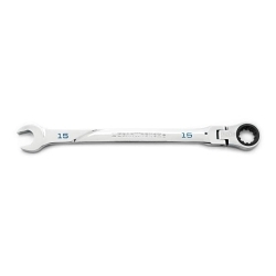 GEARWRENCH® 120XP™ 86208 XL Series Universal Spline Flexible Head Combination Wrench, 8 mm Wrench, 5.91 in OAL, Solid Steel, Polished Chrome