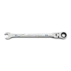 GEARWRENCH® 120XP™ 86211 XL Series Universal Spline Flexible Head Combination Wrench, 11 mm Wrench, 7.68 in OAL, Solid Steel, Polished Chrome