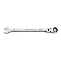 GEARWRENCH® 120XP™ 86212 XL Series Universal Spline Flexible Head Combination Wrench, 12 mm Wrench, 8.15 in OAL, Solid Steel, Polished Chrome