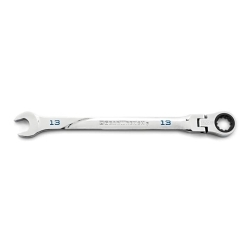 GEARWRENCH® 120XP™ 86213 XL Series Universal Spline Flexible Head Combination Wrench, 13 mm Wrench, 8.66 in OAL, Solid Steel, Polished Chrome