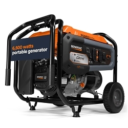 Generac® 7713 Portable Generator, 120, 240 V, 6500, 8125 W Power Rating, OHV Engine