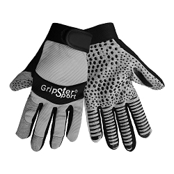Global Glove Gripster® SG9003-L General Purpose Gloves With Great Grip And Dexterity, Sport, L, AireFlex® Synthetic Leather Palm, Spandex® Synthetic Leather, Gray, Silicone Coating