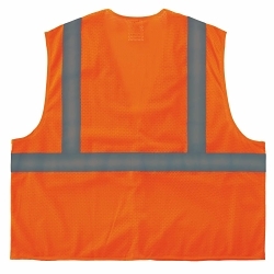 GloWear® 20965 8205HL Super Economy Vest, L/XL, Orange, Polyester Mesh, Hook and Loop Closure, ANSI Class: Class 2, ANSI/ISEA 107-2015 Type R