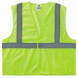 GloWear® 20977 8205HL Super Economy Vest, 2XL/3XL, Lime, Polyester Mesh, Hook and Loop Closure, ANSI Class: Class 2, ANSI/ISEA 107-2015 Type R