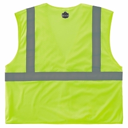 GloWear® 21027 8210HL Economy Standard Vest, 2XL/3XL, Hi-Viz Lime, Polyester Mesh, Hook and Loop Closure, 1 Pockets, ANSI Class: Class 2, Specifications Met: ANSI/ISEA 107-2015 Type R