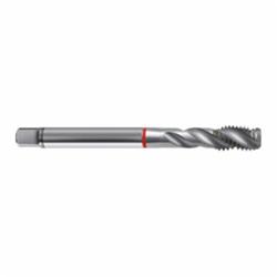 Guhring 9008230160000 823 Spiral Flute Tap With Red Ring, Right Hand Cutting, M16x2 Thread, D6/D7 Thread Limit, Semi-Bottoming Chamfer, Right Hand Flute Direction, 4 Flutes, Bright, HSS-E