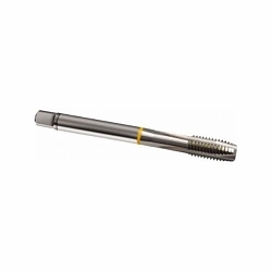 Guhring 9008270360070 827 Spiral Point Tap With Yellow Ring, Right Hand Cutting, M36x1.5 Thread, D8/D9 Thread Limit, Plug Chamfer, 6 Flutes, Bright, HSS-E