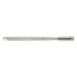 Guhring 9009980140000 Conventional Extra Length Standard Straight Shank Spiral Point Tap With Yellow Ring, Right Hand Cutting, D5/D6 Thread Limit, Plug Chamfer, 3 Flutes, Uncoated, HSS-E