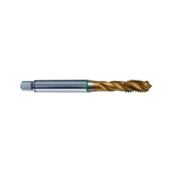Guhring 9010110100000 1011 Green Ring STI Tap, M10x1.5 Thread, 3 Flutes, 6H Class of Fit, Modified Bottoming Chamfer, Right Hand Cutting