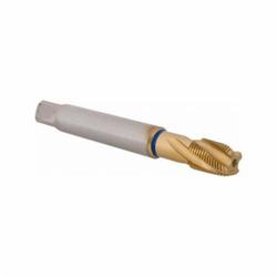 Guhring 9010880141400 Standard Spiral Flute Tap With Blue Ring, Right Hand Cutting, 1/4-18 Thread, Semi-Bottoming Chamfer, Right Hand Flute Direction, 5 Flutes, TiN Coated, HSS-E