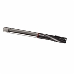 Guhring 9011940120000 1194 Spiral Flute Tap With Red Ring, Right Hand Cutting, M12x1.75 Thread, D5/D6 Thread Limit, Semi-Bottoming Chamfer, Right Hand Flute Direction, 4 Flutes, TiCN Coated, HSS-E-PM