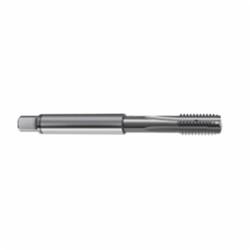 Guhring 9018580080000 Spiral Point Tap With Black Ring, Right Hand Cutting, M8x1.25 Thread, D5/D6 Thread Limit, Semi-Bottoming Chamfer, 4 Flutes, Bright, Carbide