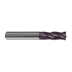Guhring 9030970079400 3097 AERO-ROUGH 48/RS100 U Center Cutting General Purpose Standard Length Roughing End Mill, 5/16 in Dia Cutter, 13/16 in Length of Cut, 4 Flutes, 5/16 in Dia Shank, 2-1/2 in OAL, TiAlN/TiN