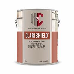 H&C® Clarishield® 50.148155-20 Water-Based Wet-Look Concrete Sealer, 5 gal, 100 to 200 sq-ft/gal Concrete, Clear Glass, Liquid
