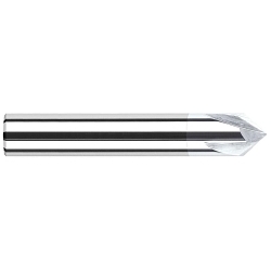 Harvey Tool 18745-C8 Chamfer Cutter, 1/8 in Dia Cutter Head, 90 deg Included Angle, 1-1/2 in OAL, Solid Carbide, TiB2