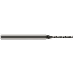 Harvey Tool 33635 Center Cut Long Length Miniature End Mill, 0.035 in Dia Cutter, 9/32 in Length of Cut, (3) Flutes, 1/8 in Dia Shank, 2-1/2 in OAL, Uncoated