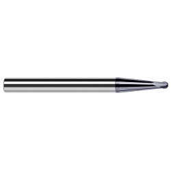 Harvey Tool 39312-C6 High Helix End Mill, 0.187 in Dia Cutter, 0.15 in Length of Cut, (2) Flutes, 3/8 in Dia Shank, 2-1/2 in OAL, AlTiN
