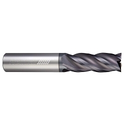 Helical Solutions 30152 Center Cut Square End Mill, 1/4 in Dia Cutter, 3/4 in Length of Cut, (4) Flutes, 1/4 in Dia Shank, 2-1/2 in OAL, Aplus
