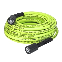 FlexzillaĀ® HFZPW3450M-E, Pressure Washer Hose, 1/4" x 50ā, 3100 PSI, M22 Fittings, ZillaGreenĀ®