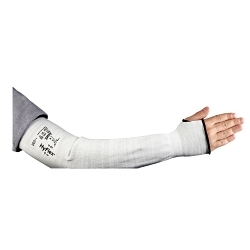 HyFlex® 164762 11-211 Medium Duty Wide Cut-Resistant Arm Protection Sleeve With INTERCEPT™ Technology, 18 in L, 13 ga HPPE, White