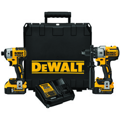 DeWALT® 20V MAX* MATRIX™ DCK299P2 2-Tool Brushless Premium Cordless Hammer Drill and Impact Driver Kit, Tools: Hammer Drill/Driver, Impact Driver and Reciprocating Saw, 20 V, 5 Ah Lithium-Ion