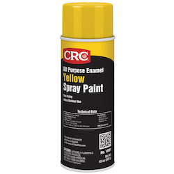 CRC® 18001 All Purpose Enamel Extremely Flammable Spray Paint, 16 oz, Liquid, Yellow, 10 to 12 sq-ft, 1 hr Curing