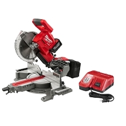 Milwaukee® 2734-21HDP Dual Bevel Sliding Miter Saw Kit, 10 in Dia Blade, 5/8 in Arbor/Shank, 2 x 12 in Cross Cut at 90 deg Cutting, 50 to 60 deg Miter, 48 deg Bevel