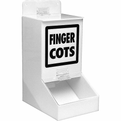 Brady® FC1 Multi-Use Unfilled Finger Cot Dispenser, Surface/Wall Mount, English Language, FINGER COTS Legend, Acrylic Glass, Black on White