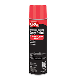 CRC® 1005228 Extremely Flammable Upside Down Marking Paint, 20 oz Container, Liquid Form, Fluorescent Red, 700 ft Coverage, 72 hr Curing