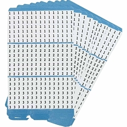 Brady® Porta-Pack® PWM-1-3 Die-Cut in Book Format Pre-Printed Refill Page, 1-1/2 in L x 0.2 in W, Black on White, B-500 Vinyl Coated Fabric