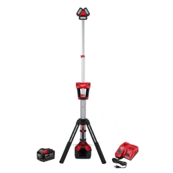 Milwaukee® M18™ 2135-21HD Tower Light/Charger Kit, LED Lamp, 18 VDC, Li-Ion Battery