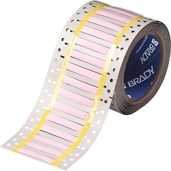Brady® 2HT-187-2-PK-S-2 PermaSleeve® HT 2-Sided Printable High Temperature Write-On Wire Marking Sleeve, 16 to 10 AWG Wire, 1 in W, B-345 Heat Shrink Polyvinylidene Fluoride