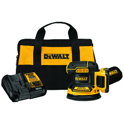 DeWALT® DCW210D1 Brushless Cordless Single Plane Random Orbit Sander Kit, 20 V DC, 8000 to 12000 opm, Li-Ion Battery, Black/Yellow
