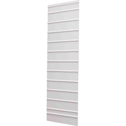 Brady® 140736 Rectangular Safety Sign Slider, 1 Sides, 11 Sign Capacity, Wall Mount, Plastic, 74 in H x 24 in W, White