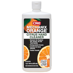 Sta-Lube® 1007778 Mechanix Orange Biodegradable Hand Cleaner With Pumice, 16 fl-oz, Bottle, Lotion, Citrus, White