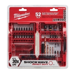Milwaukee® 48-32-4025 Impact Duty Electrician's Drill and Drive Set, 52 Pieces, 1/4 in Shank, Steel
