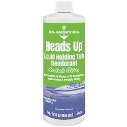 MaryKate® 1007612 Heads Up™ Holding Tank Deodorizer, 32 oz Bottle, Cherry/Fresh Odor/Scent, Green, Thin Liquid Form