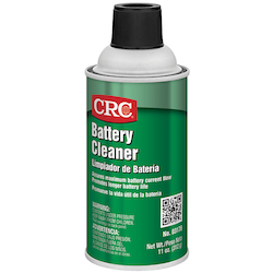 CRC® 03176 Non-Flammable Battery Cleaner, 12 oz Aerosol, Liquid Form, 80 to 90% Water, 5 to 10% Liquefied Petroleum Gas, 1 to 3% 2-Butoxyethanol, Clear