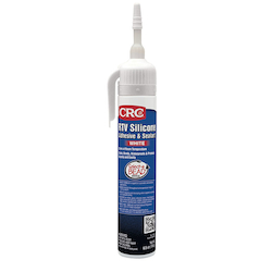 CRC® 14056 High Moisture Resistance RTV Silicone Sealant, 8 oz Tube, White, Silicone Base