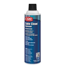 CRC® 02064 Cable Clean® Heavy Duty Non-Flammable Splice Cleaner Degreaser, 20 oz Aerosol Can, Strong Odor/Scent, Clear, Liquid Form