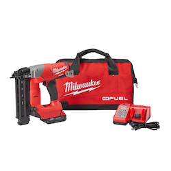 Milwaukee® M18™ FUEL™ 2740-21CT Cordless Brad Nailer Kit, 5/8 to 2-1/8 in Fastener, 110 Nails Magazine, 11-29/32 in OAL, Battery