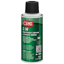 CRC® 03004 3-36® Flammable Multi-Purpose Non-Drying Lubricant and Corrosion Inhibitor, 6 oz Aerosol Can, Liquid Form, Blue/Clear/Green, 0.827