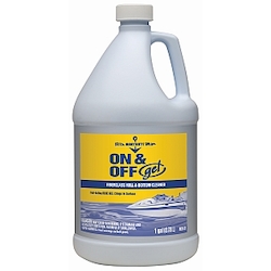 MaryKate® 1007598 Non-Flammable ON/OFF Water Based Hull/Bottom Cleaner, 1 gal Bottle, Almond Scent Odor/Scent, Blue/Green, Liquid/Viscous Form